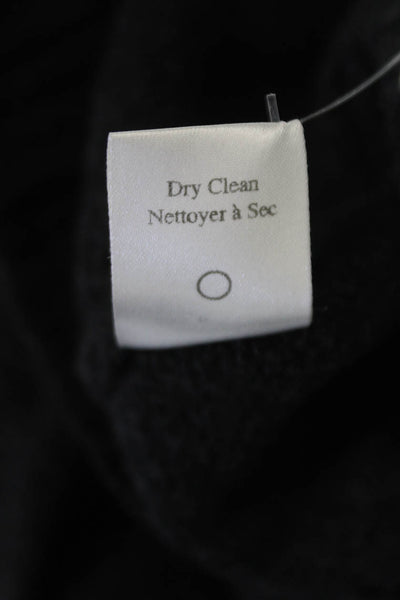 ALC Unisex Black Pullover Sweater Crew Neck Long Sleeve Alpaca Wool Size XS