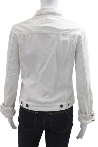 Rag & Bone Jean Women White Collared Button Longsleeve Jacket Size XS