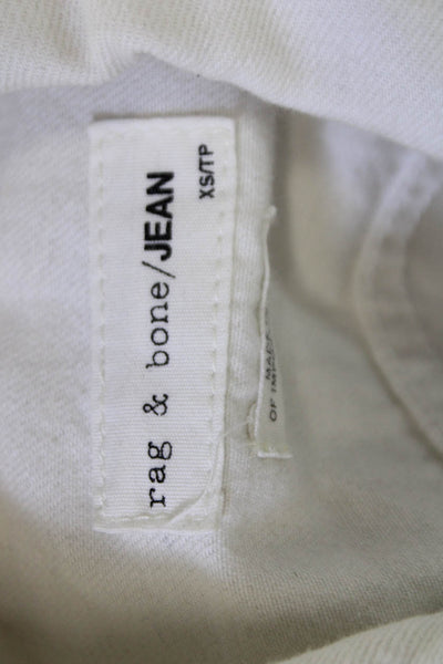 Rag & Bone Jean Women White Collared Button Longsleeve Jacket Size XS