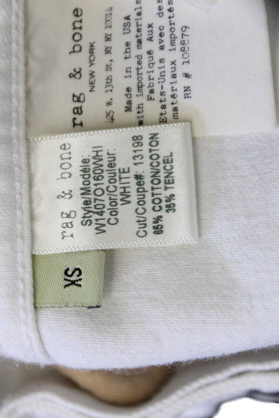 Rag & Bone Jean Women White Collared Button Longsleeve Jacket Size XS