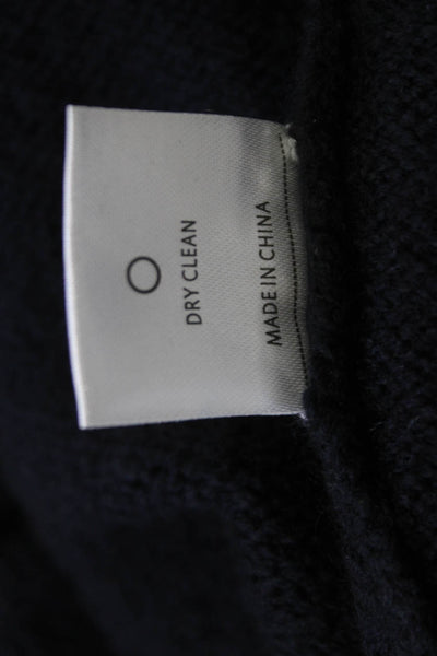 SOH Unisex Pullover Sweater Black Crew Neck Cashmere Mohair Size S