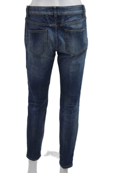 Closed Womens Dark Blue Ankle Skinny Mid-Rise Jeans Size 27