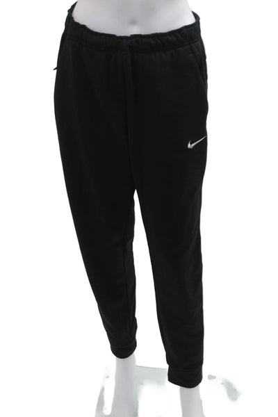 Nike Mens Black Jogger Sweatpants Drawstring Cotton Blend Sports Size M