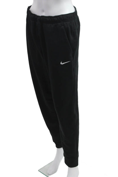 Nike Mens Black Jogger Sweatpants Drawstring Cotton Blend Sports Size M