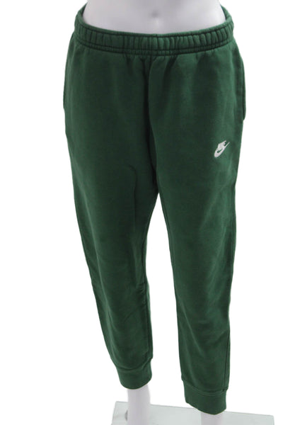 Nike Mens Green Jogger Sweatpants Cotton Blend Sports Size M