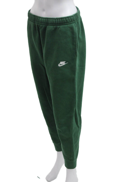 Nike Mens Green Jogger Sweatpants Cotton Blend Sports Size M