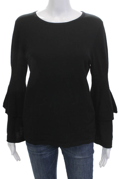 Kobi Halperin Unisex Pullover Sweater Black Merino Wool Size M