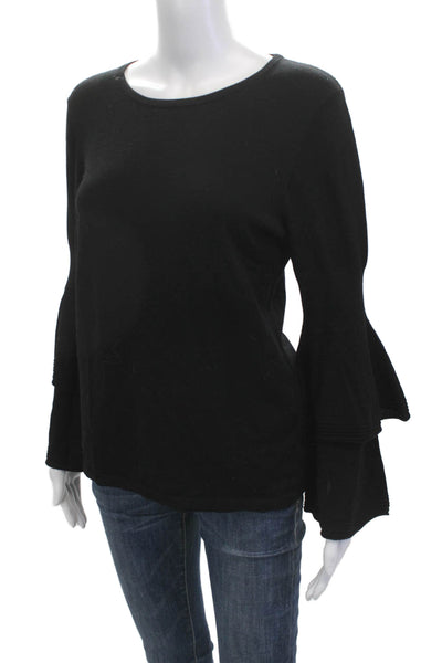 Kobi Halperin Unisex Pullover Sweater Black Merino Wool Size M