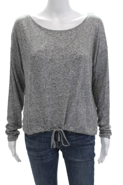 Sweaty Betty Women Jersey Long Sleeve Round Neck Gray Top Size M