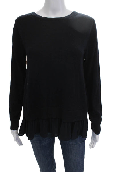 Club Monaco Unisex Long Sleeve Pullover Sweater Black Size S