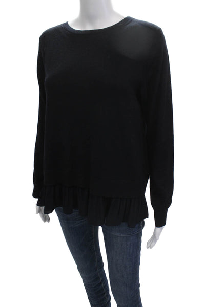 Club Monaco Unisex Long Sleeve Pullover Sweater Black Size S
