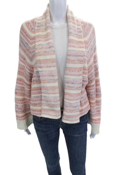 Moth Unisex Beige Striped Bohemian Cardigan Sweater Long Sleeve Size S