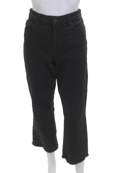 L'Agence Women Cropped High Rise Black Jeans Size 27