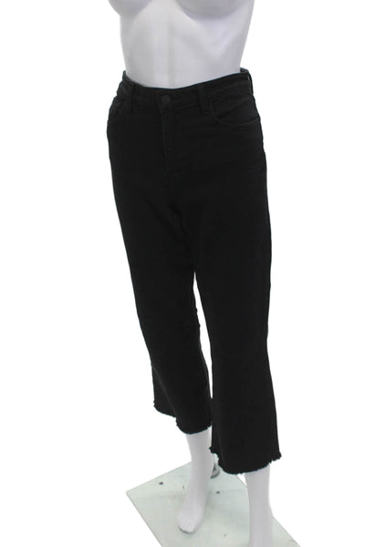 L'Agence Women Cropped High Rise Black Jeans Size 27