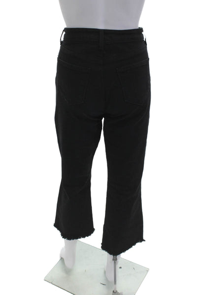L'Agence Women Cropped High Rise Black Jeans Size 27