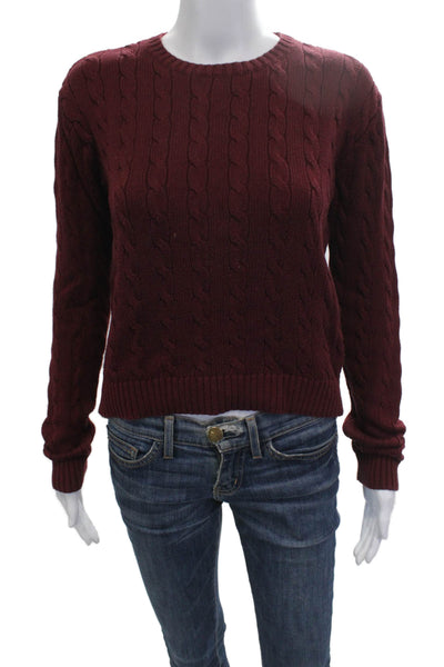 Brandy Melville Unisex Red Button Crewneck Pullover Size S