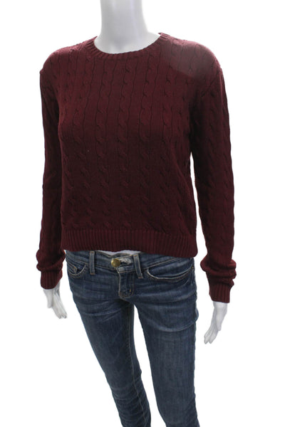 Brandy Melville Unisex Red Button Crewneck Pullover Size S