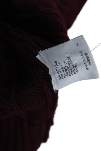 Brandy Melville Unisex Red Button Crewneck Pullover Size S