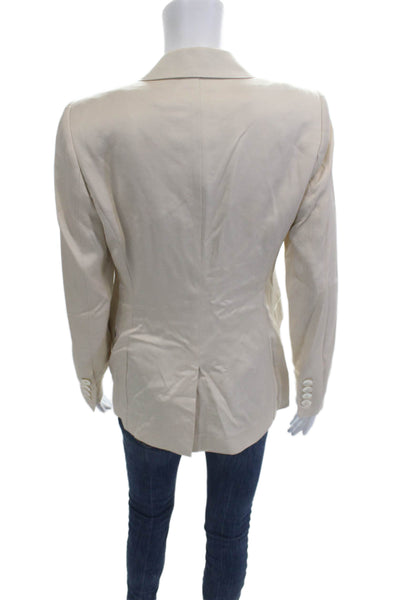 Reiss Unisex Beige Collared Button Blazer Long Sleeve Size 6