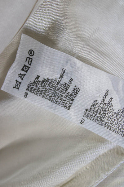 Reiss Unisex Beige Collared Button Blazer Long Sleeve Size 6