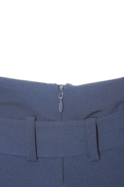 COS Women Cropped Paperbag Dress Pants Dark Blue Drawstring Size 4