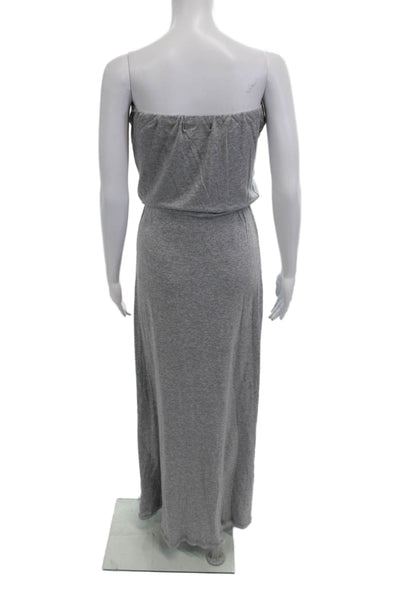 Velvet Women Maxi Dress Gray Sleeveless Tencel Beach Size PP