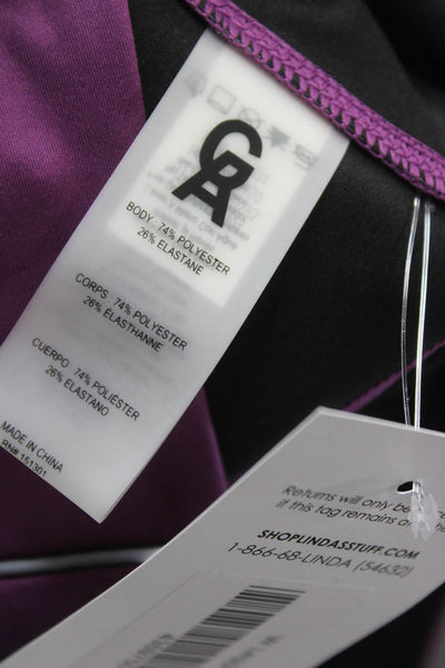 Good American Womens Ankle Leggings Purple Solid Polyester Elastane Size 2