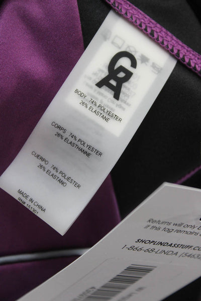 Good American Womens Ankle Leggings Purple Solid Polyester Elastane Size 2