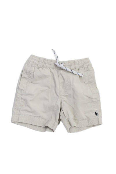 Polo Ralph Lauren Boys Cotton Drawstring Khaki Shorts Beige Size 3T
