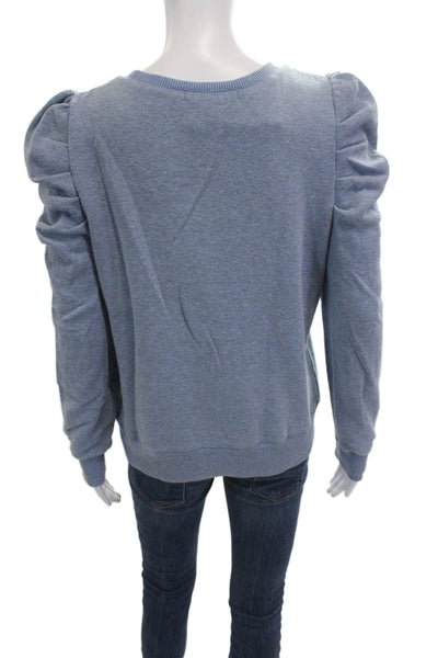 Rebecca Minkoff Unisex Light Blue Crew Neck Pullover Size S