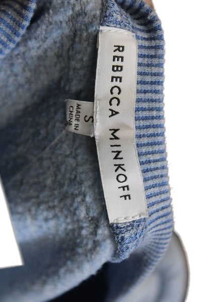Rebecca Minkoff Unisex Light Blue Crew Neck Pullover Size S