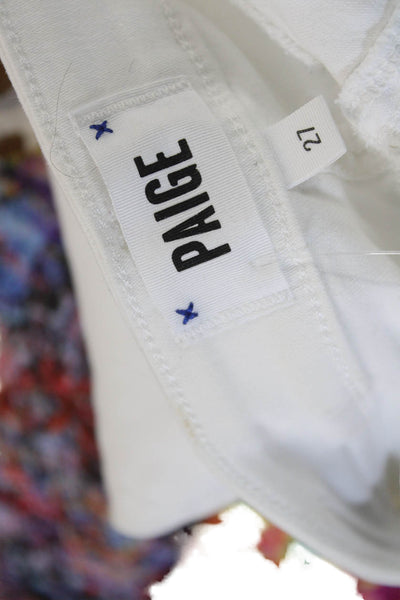 Paige Womens White Ankle Cropped Skinny Jeans Size 27