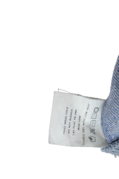 Superdown Unisex Wide Leg Jeans Blue Mid Rise 100% Cotton Size 24