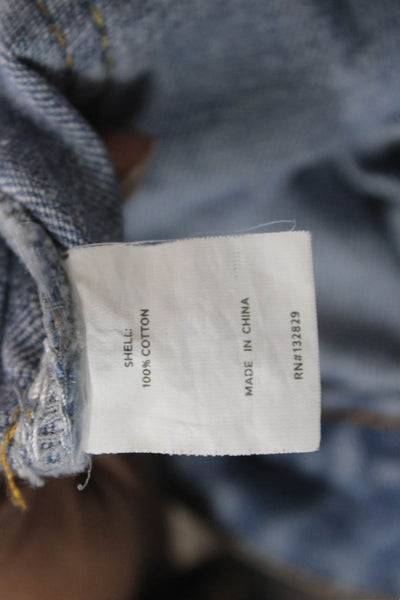 Superdown Unisex Wide Leg Jeans Blue Mid Rise 100% Cotton Size 24