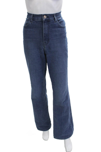Current/Elliott Women Dark Blue Bootcut Jeans High Rise 33 Inseam Size 28
