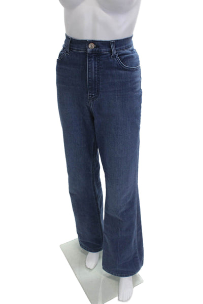 Current/Elliott Women Dark Blue Bootcut Jeans High Rise 33 Inseam Size 28