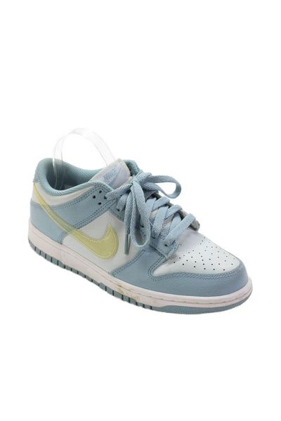 Nike Childrens Girls Dunk Low Lace Up Sneakers Ocean Bliss Blue Sz 7Y