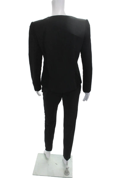 Nina Ricci Unisex 2 Piece Blazer Suit Pants Black Size 40