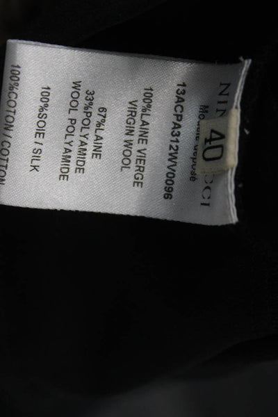 Nina Ricci Unisex 2 Piece Blazer Suit Pants Black Size 40