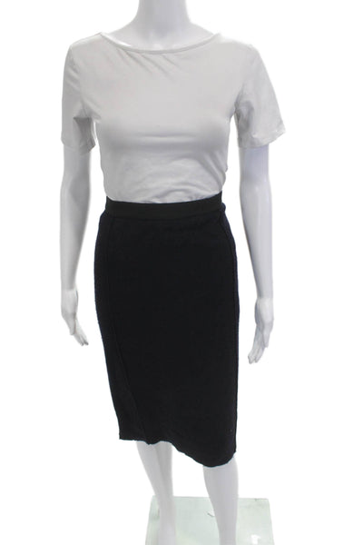 Nina Ricci Women 2 Piece Blazer Suit Black Collared Button Long Sleeve Size 40