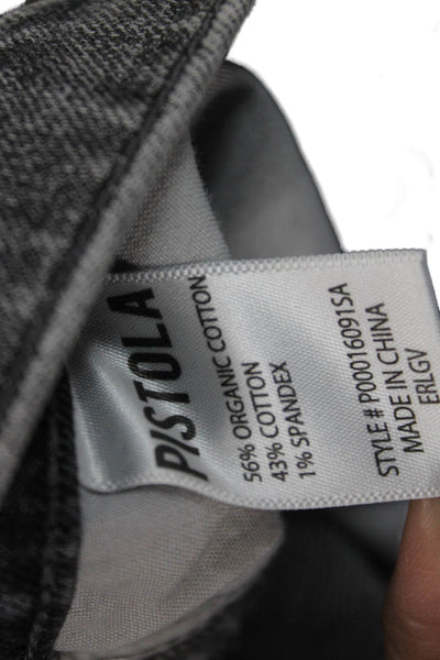 Pistola Womens Cropped Straight Gray Jeans High Rise Button Fly Size 28