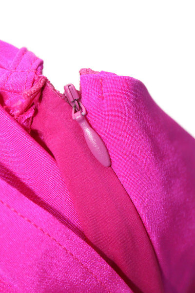 Hunter Bell Womens Pink Silk Sleeveless Tank Round Neck Button Size 4