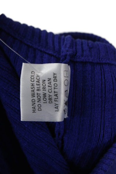 Lovers + Friends Unisex Pullover Sweater Blue V Neck Long Sleeve Size 2XS
