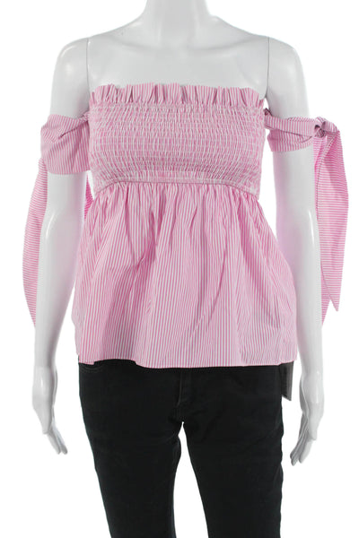 English Factory Womens Bohemian Striped Pink Tie Sleeveless Blouse Size XS