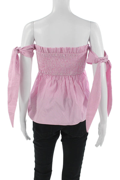English Factory Womens Bohemian Striped Pink Tie Sleeveless Blouse Size XS