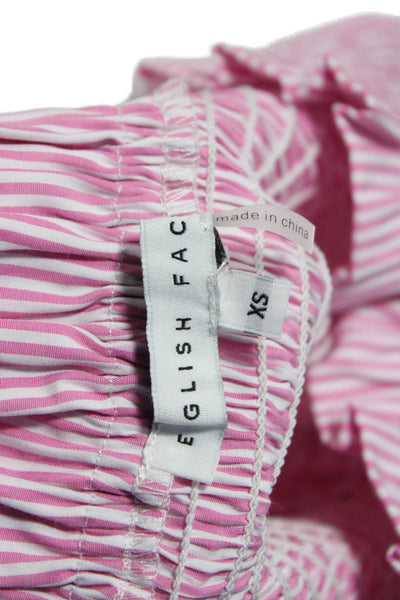 English Factory Womens Bohemian Striped Pink Tie Sleeveless Blouse Size XS