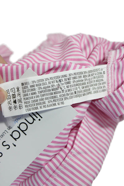 English Factory Womens Bohemian Striped Pink Tie Sleeveless Blouse Size XS