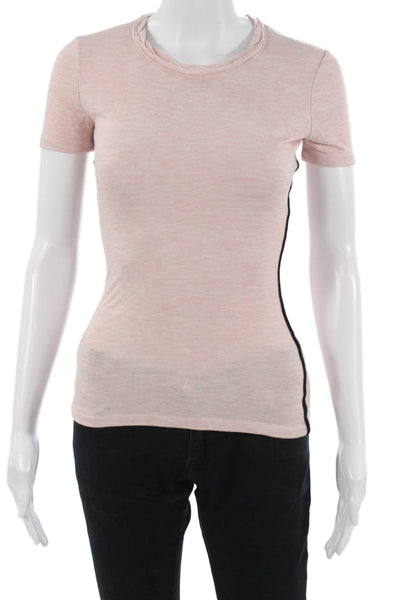 Rag & Bone Women Basic Pink Crewneck Short Sleeve T-Shirt Size 2XS
