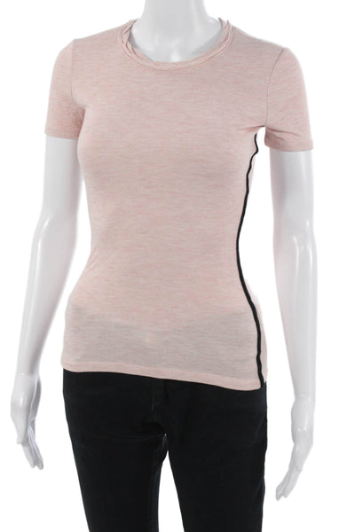 Rag & Bone Women Basic Pink Crewneck Short Sleeve T-Shirt Size 2XS