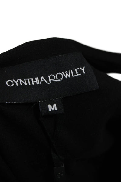 Cynthia Rowley Womens Black Tank Midi Dress Sleeveless Round Neck Size M